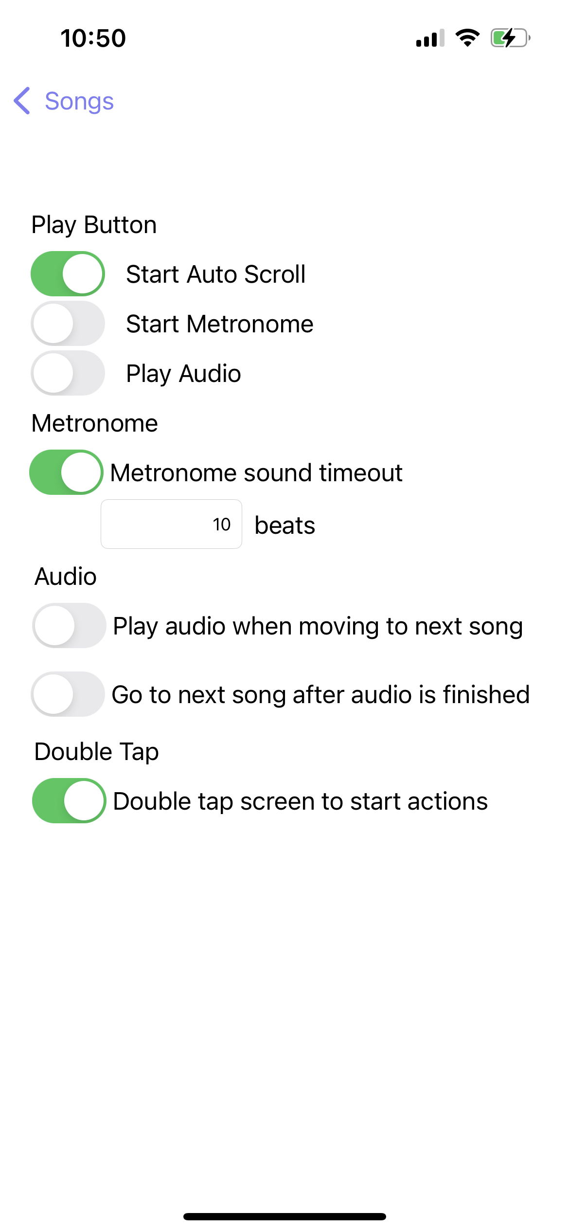Configure Play Button Options