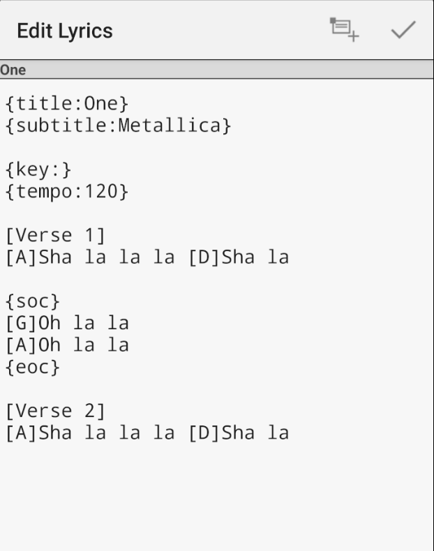 Edit Lyrics on Android