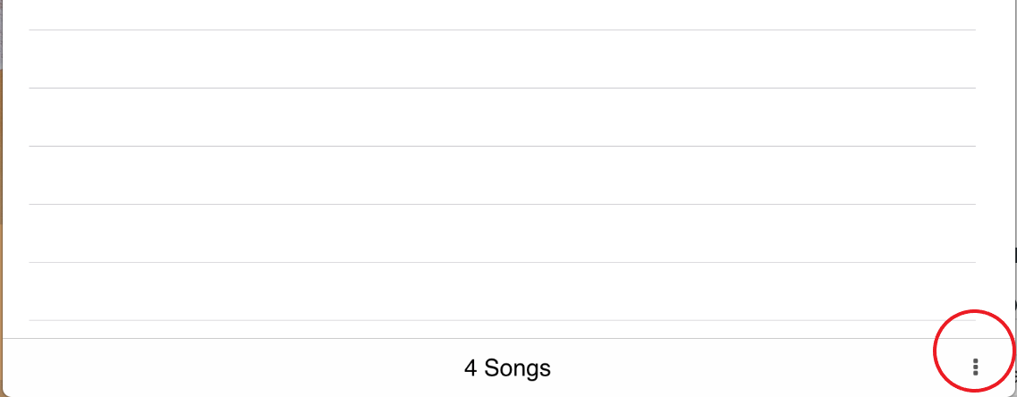 Vertical Dot Menu on Songs